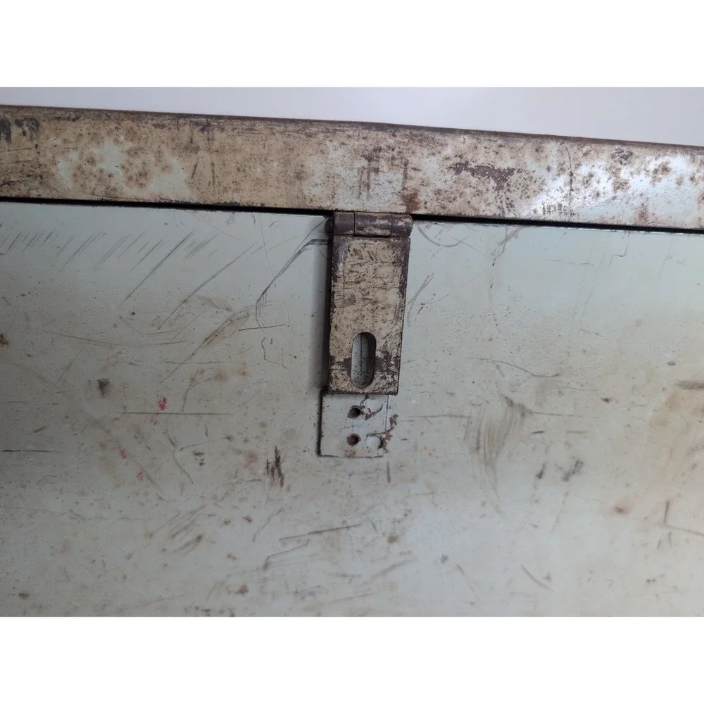 Vintage 1936 Military Metal Storage Exploder Box Empty With Handles